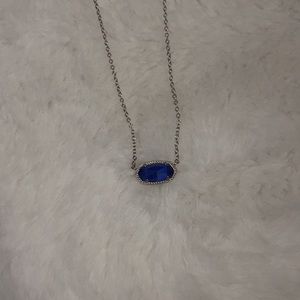 Silver and blue Kendra Scott necklace